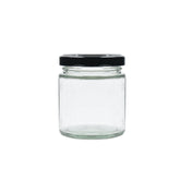 Salsa Glass jar with Air Tight Black Lid for Kitchen Dried Masla Storage Jar