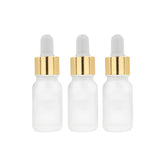 Clear Frosted Round Empty Glass Bottle with White Silicon Teat