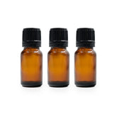 Amber Round Glass Dropper Bottle with Knurling Sleeve & Euro Plug