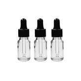 Clear Round Glass Dropper Bottle with Sleeve and Teat