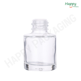 Clear Flat Shoulder Glass Dropper Bottle