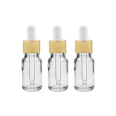 Clear Round Glass Dropper Bottle with White Silicone Teat