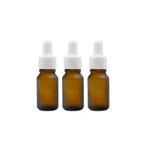 Amber Round Frosted Empty Glass Bottle with Smooth Sleeve