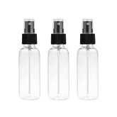 Clear Round Empty Pet bottle With Black Mist Spray and Over Cap