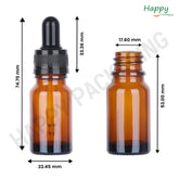 Amber Round Glass Dropper Bottle with Knurling Silicon Sleeve