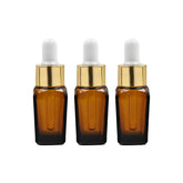 Amber Square Empty Glass Bottle with White Silicon Teat