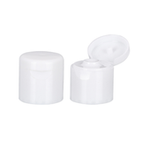 White Glossy Rounded Flip-Top PET Bottle Caps