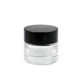 Clear Round Empty Glass Cosmetic Cream Container jar