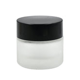 Clear Frosted Round Empty Glass Cosmetic Cream Container jar