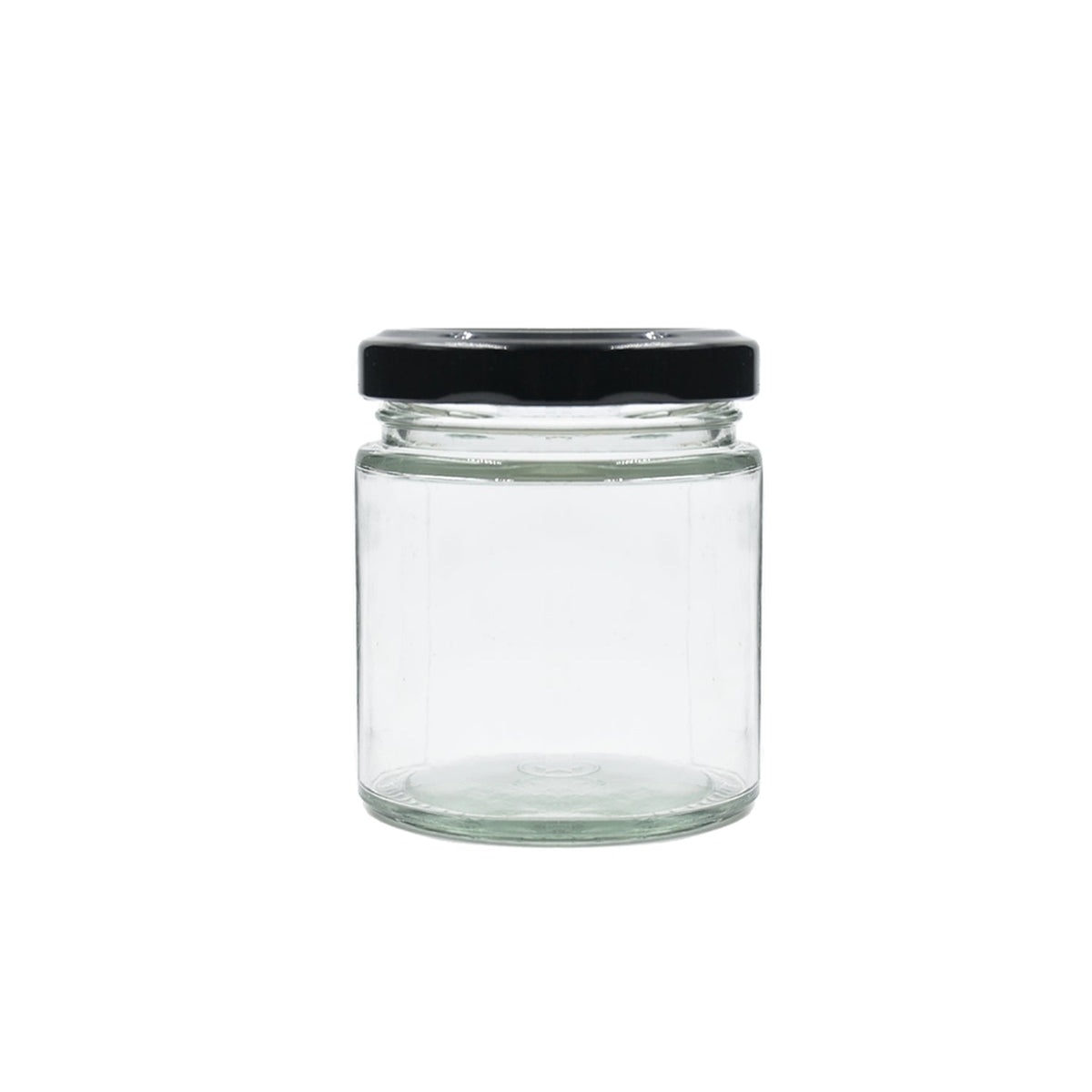 Salsa Glass jar with Air Tight Black Lid for Kitchen Dried Masla Storage Jar