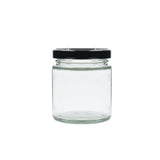 Salsa Glass jar with Air Tight Black Lid for Kitchen Dried Masla Storage Jar