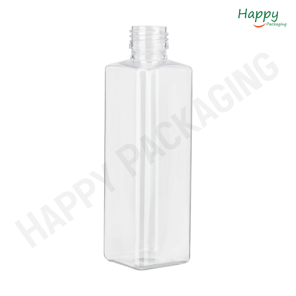 100ML CLEAR SQUARE PET BOTTLE