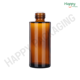 Amber Flat Shoulder Glass Dropper Bottle