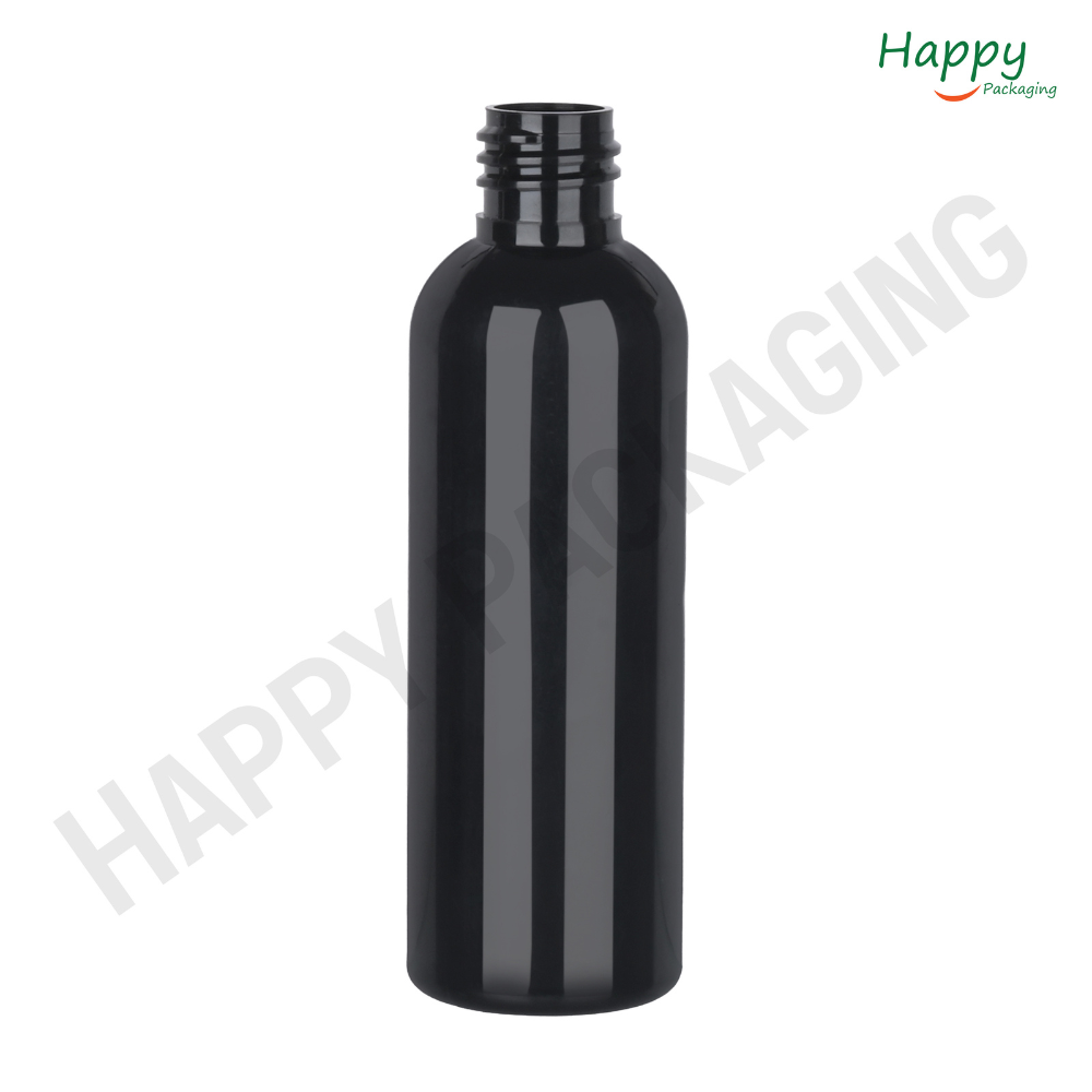 BLACK ROUND PET BOTTLE