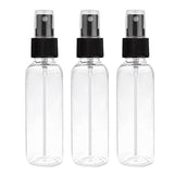 Clear Round Empty Pet bottle With Black Mist Spray and Over Cap