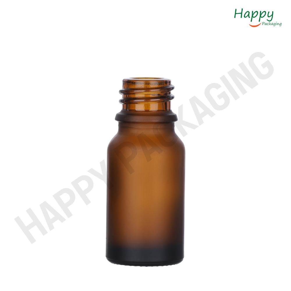 Amber Frosted Glass Dropper Bottle