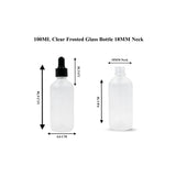 Clear Frosted Round Empty Glass Bottle with Smooth Sleeve