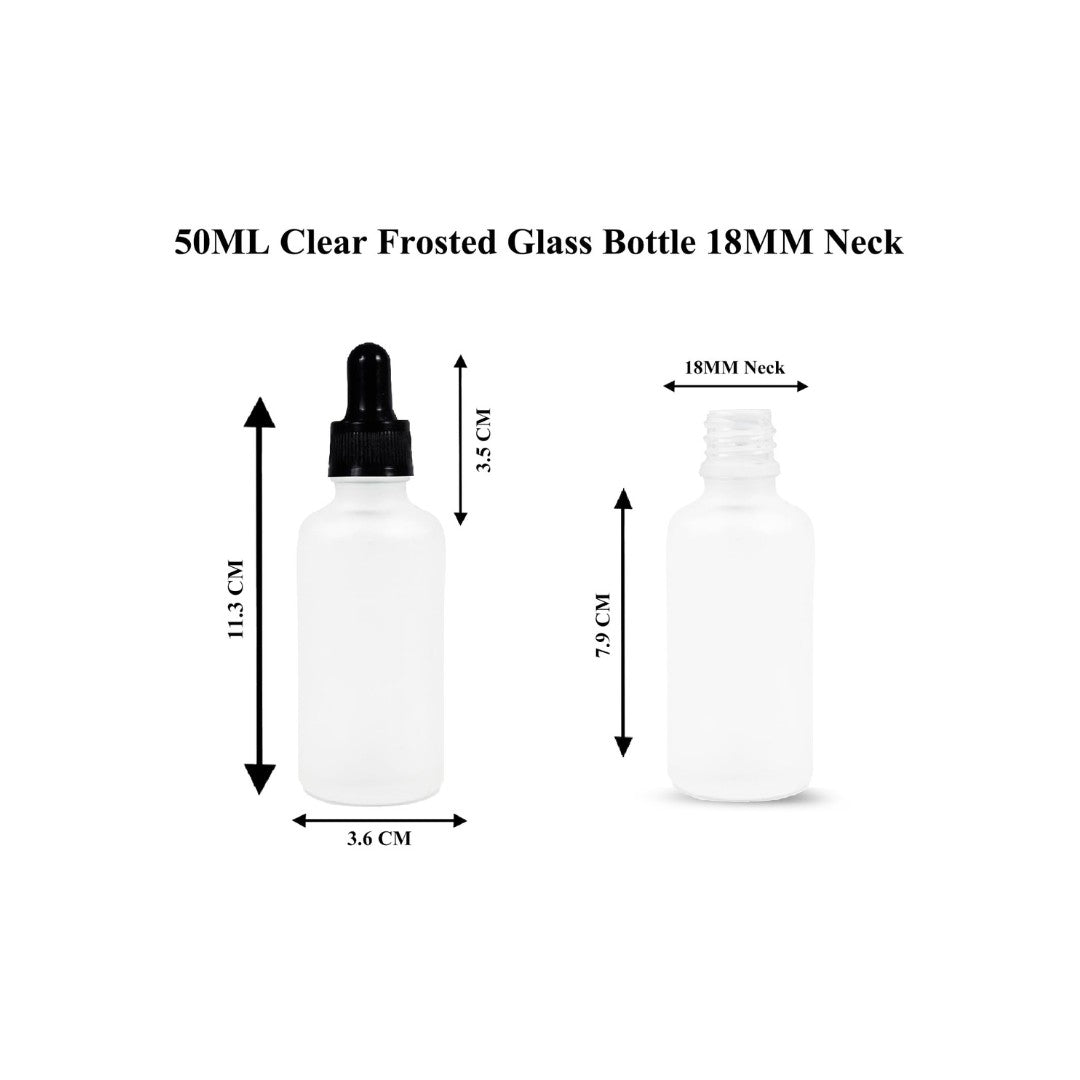 Clear Frosted Round Empty Glass Bottle with Knurling Sleeve