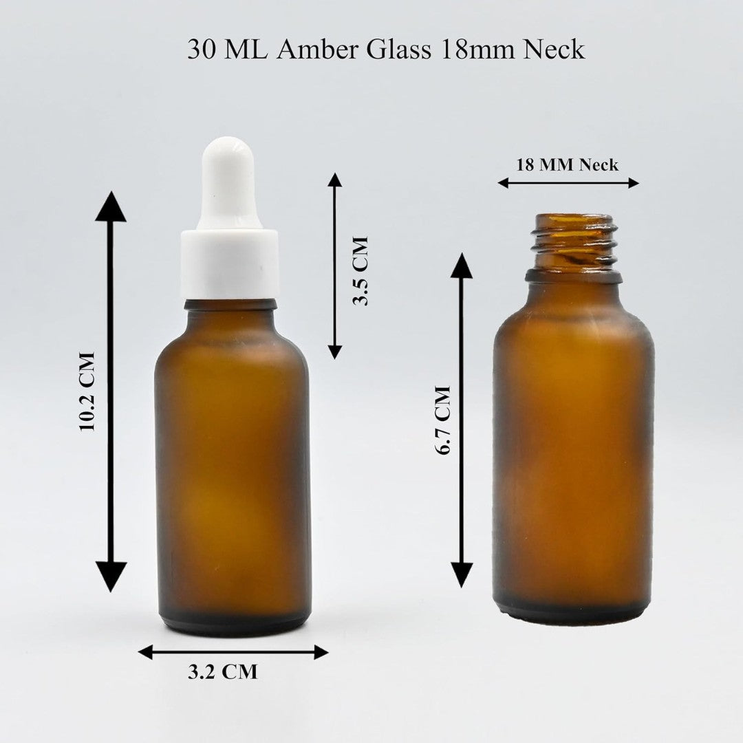 Amber Round Frosted Empty Glass Bottle with Smooth Sleeve