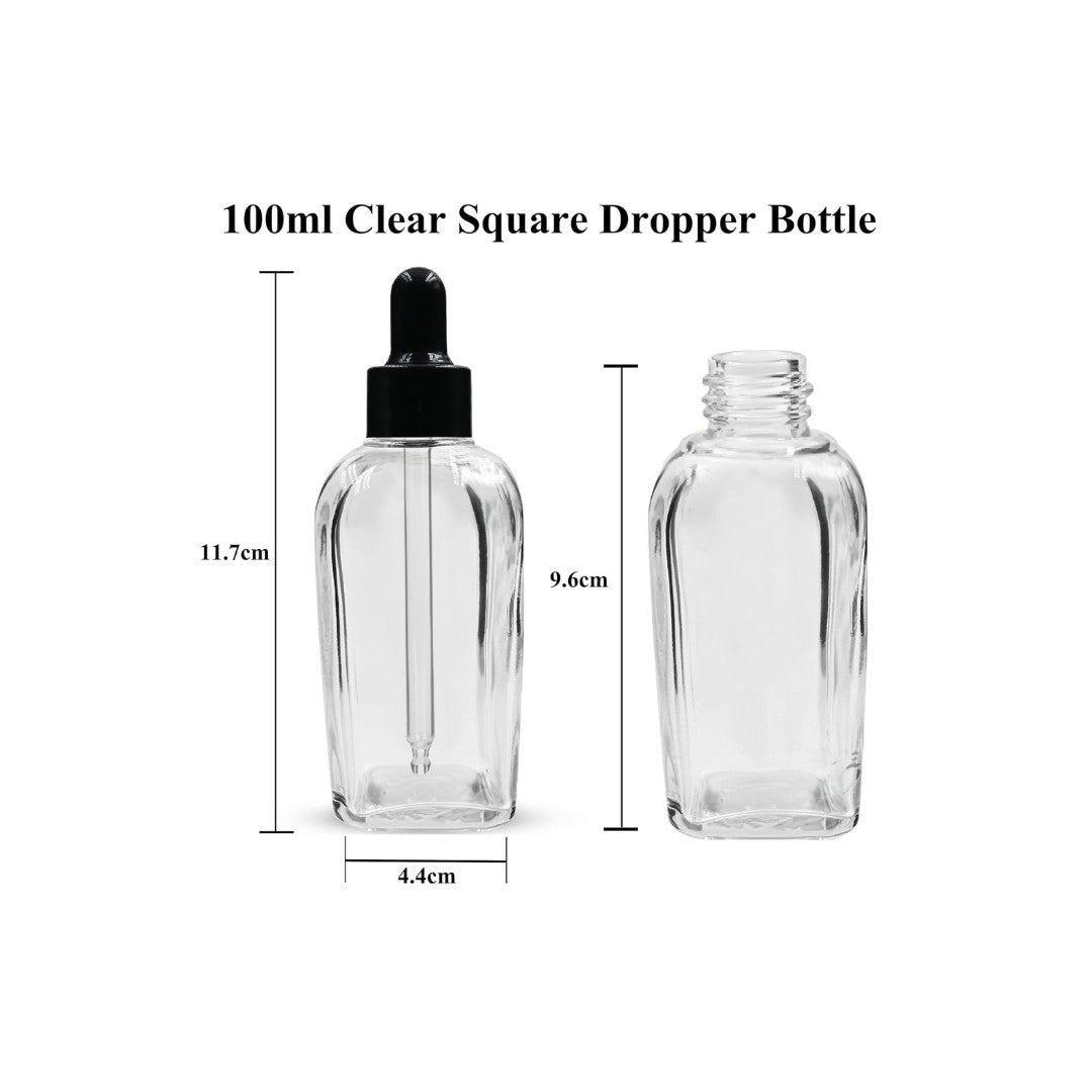 Clear Round Glass Dropper Bottle with Smooth Sleeve
