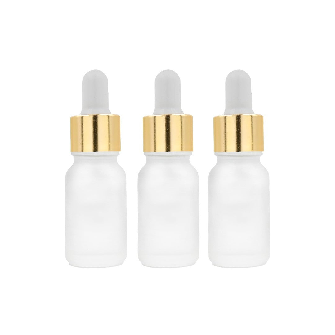 Clear Frosted Round Empty Glass Bottle with White Silicon Teat