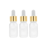 Clear Frosted Round Empty Glass Bottle with White Silicon Teat