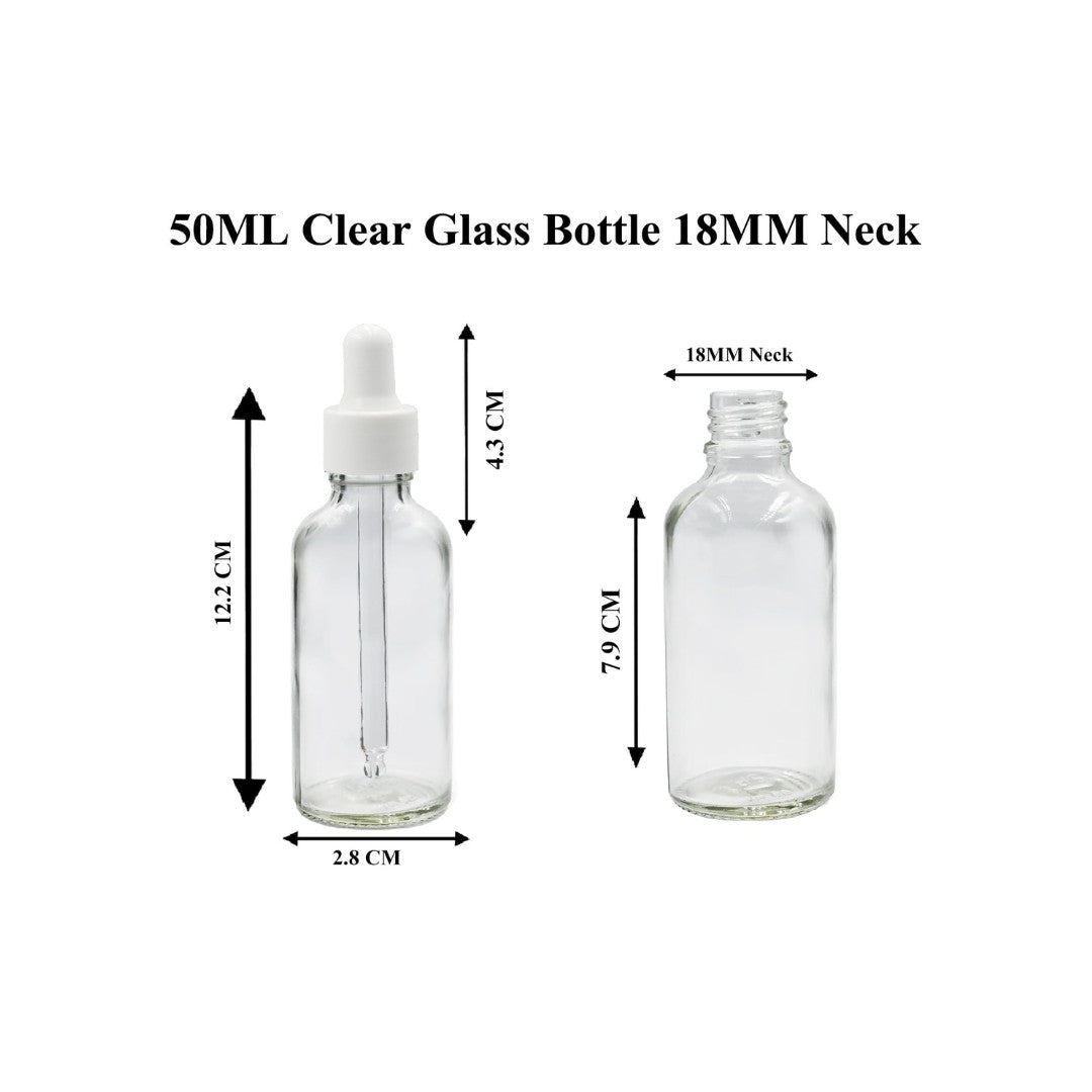 Clear Round Glass Dropper Bottle with Sleeve and Teat
