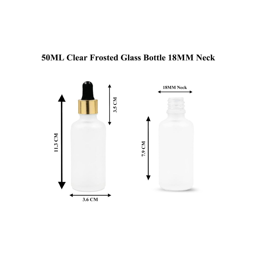 Clear Frosted Round Empty Glass Bottle with Black Silicon Teat