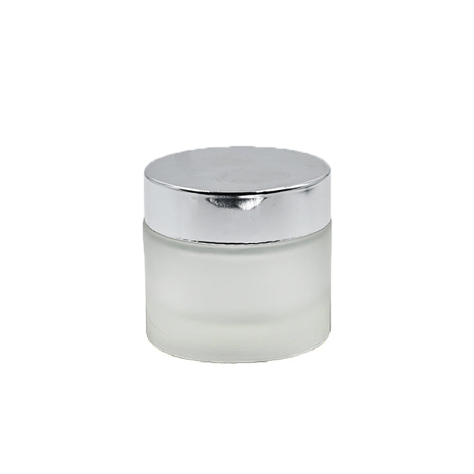 Clear Frosted Round Empty Glass Cosmetic Cream Container jar