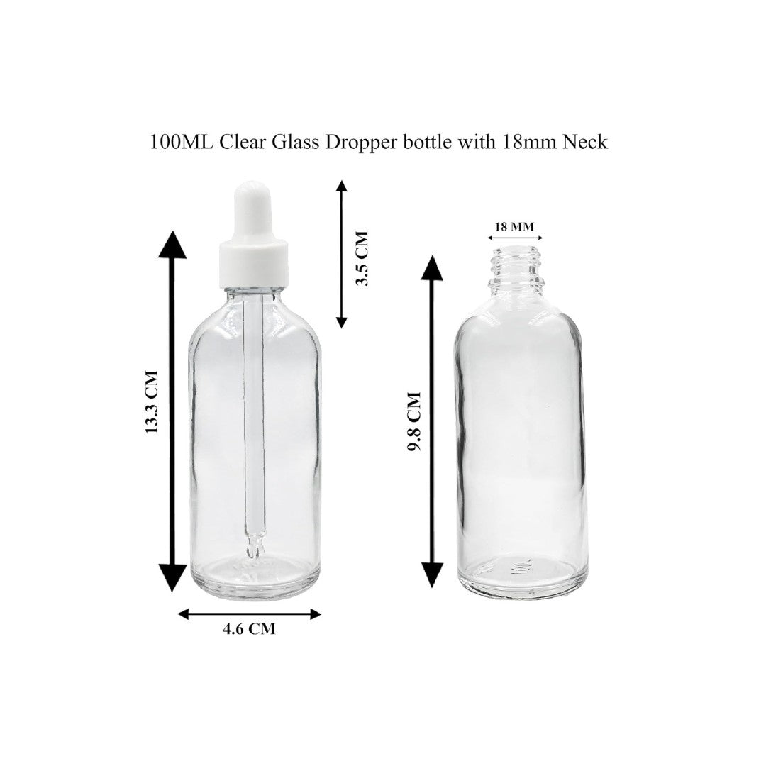 Clear Round Glass Dropper Bottle with Sleeve and Teat