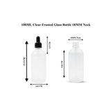 Clear Frosted Round Empty Glass Bottle with Knurling Sleeve
