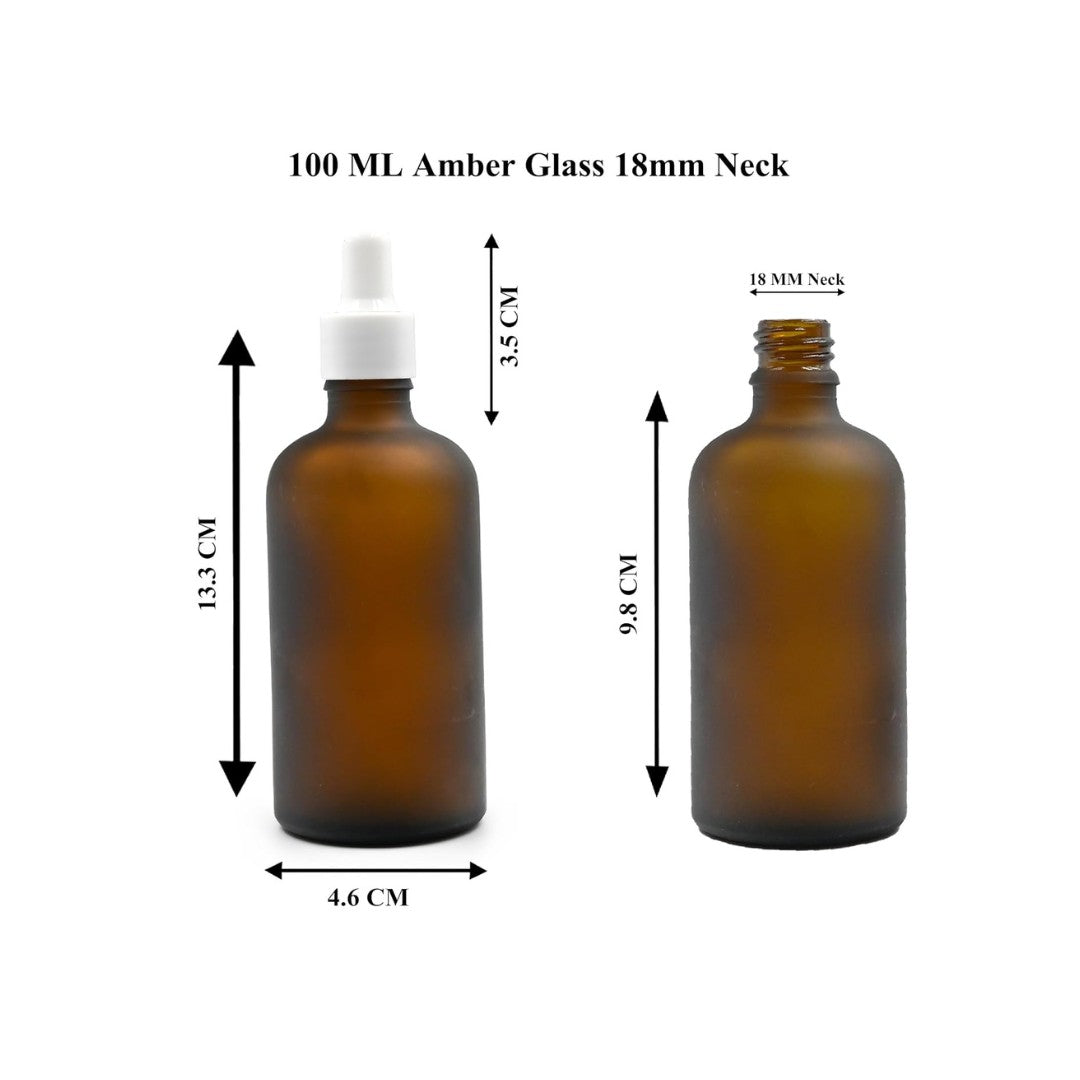 Amber Round Frosted Empty Glass Bottle with Smooth Sleeve