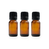 Amber Round Glass Dropper Bottle with Knurling Sleeve & Euro Plug