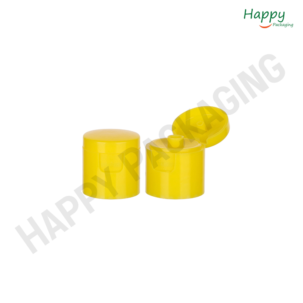 Classic Yellow Flip-Top Plastic Cap