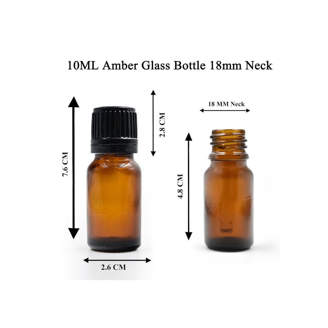 Amber Round Glass Dropper Bottle with Knurling Sleeve & Euro Plug
