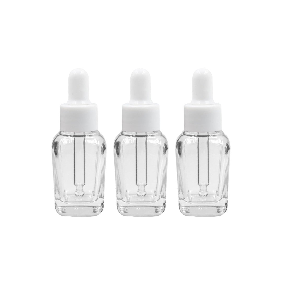 Clear Round Glass Dropper Bottle with Smooth Sleeve