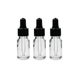 Clear Round Glass Dropper Bottle with Sleeve and Teat
