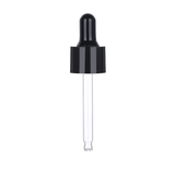 20mm Black Dropper Cap with Clear Glass Pipette