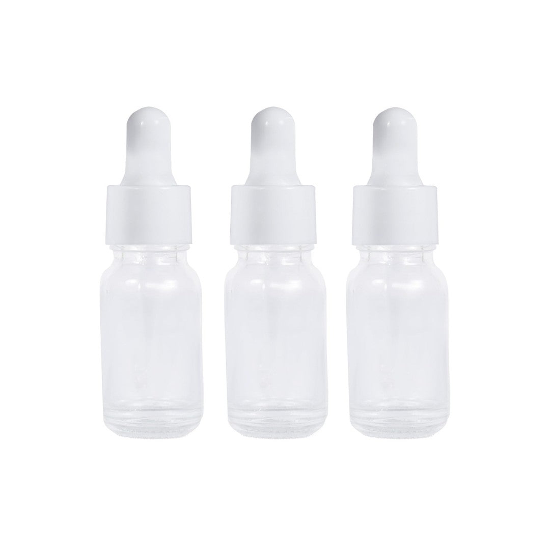 Clear Frosted Round Empty Glass Bottle with Smooth Sleeve