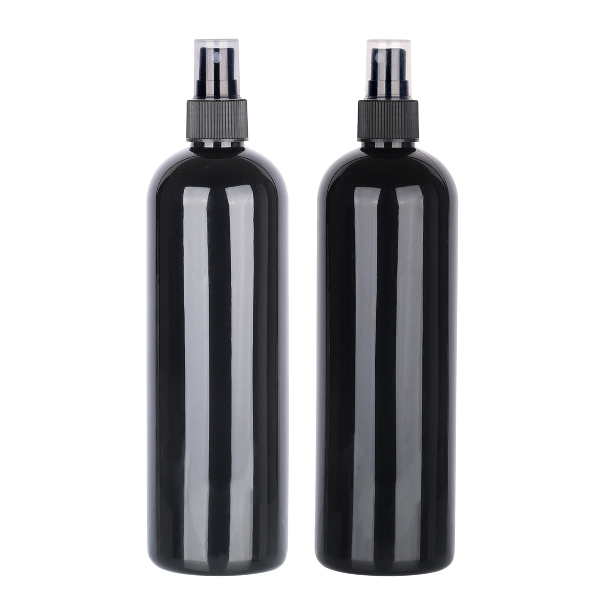 Black Round PET Bottle with Fine Black Mist Spray