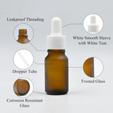 Amber Round Frosted Empty Glass Bottle with Smooth Sleeve