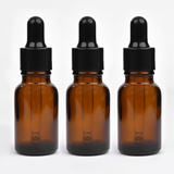 Amber Round Glass Dropper Bottle with Smooth Silicon Sleeve