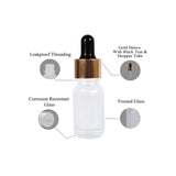 Clear Frosted Round Empty Glass Bottle with Black Silicon Teat