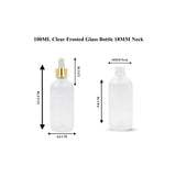 Clear Frosted Round Empty Glass Bottle with White Silicon Teat