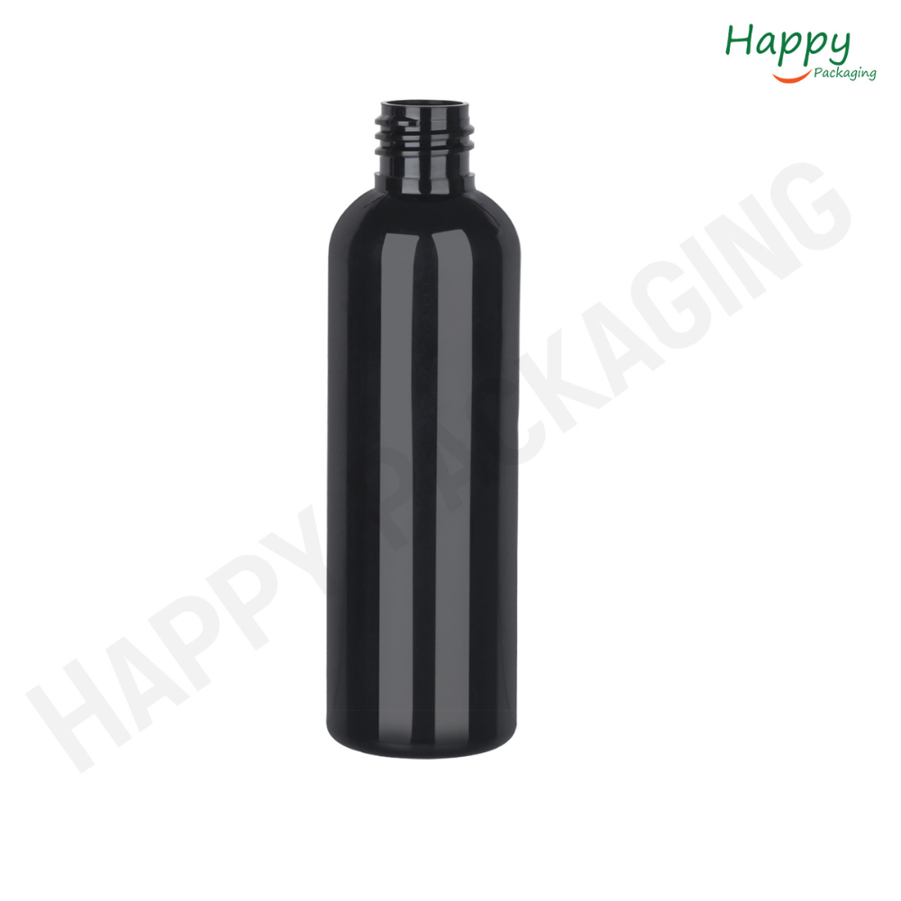 BLACK ROUND PET BOTTLE