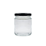 Salsa Glass jar with Air Tight Black Lid for Kitchen Dried Masla Storage Jar