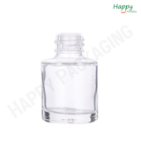 Clear Flat Shoulder Glass Dropper Bottle