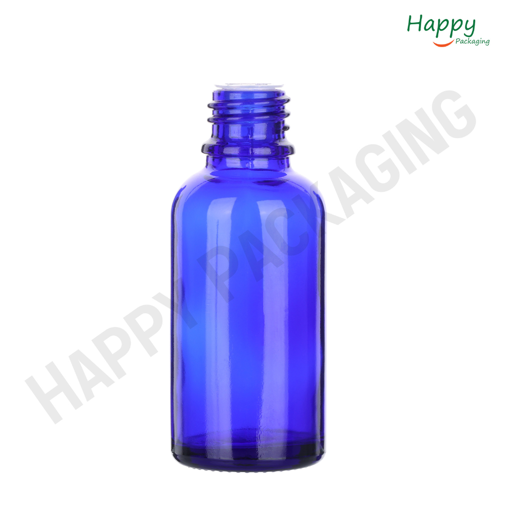 Blue Clear Dropper Glass bottle
