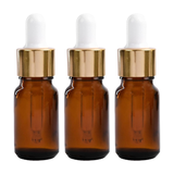 Amber Round Glass Dropper Bottle with White Silicone Teat