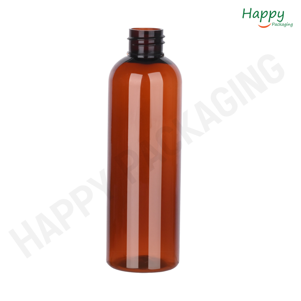 AMBER ROUND PET BOTTLE